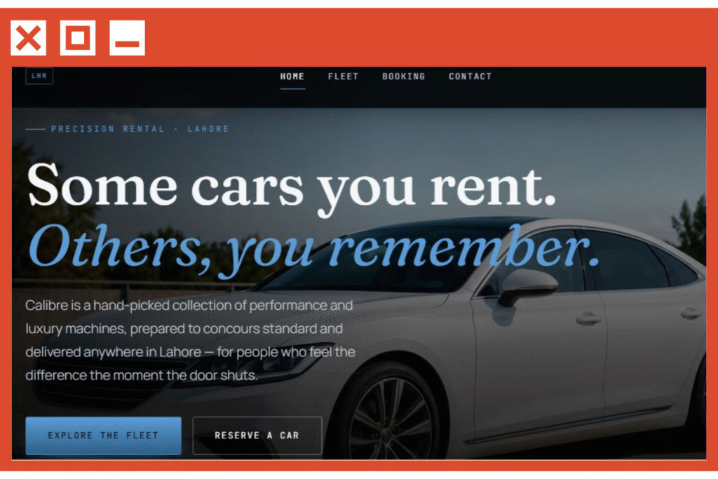 Responsive car rental website template with booking services