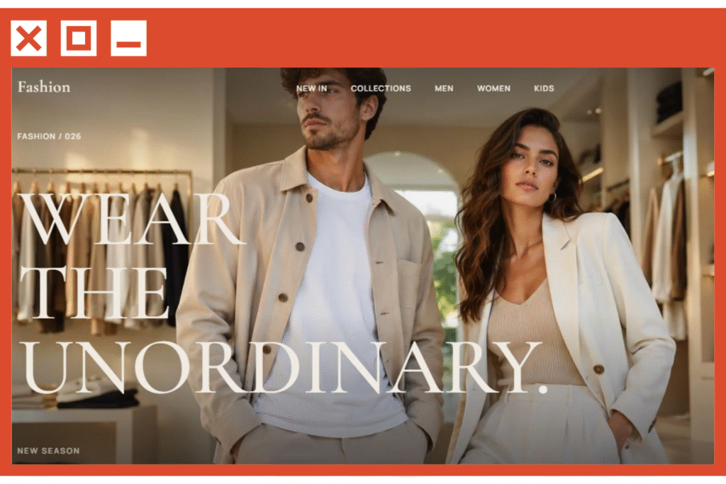 Responsive clothing store website template with product showcase and checkout.