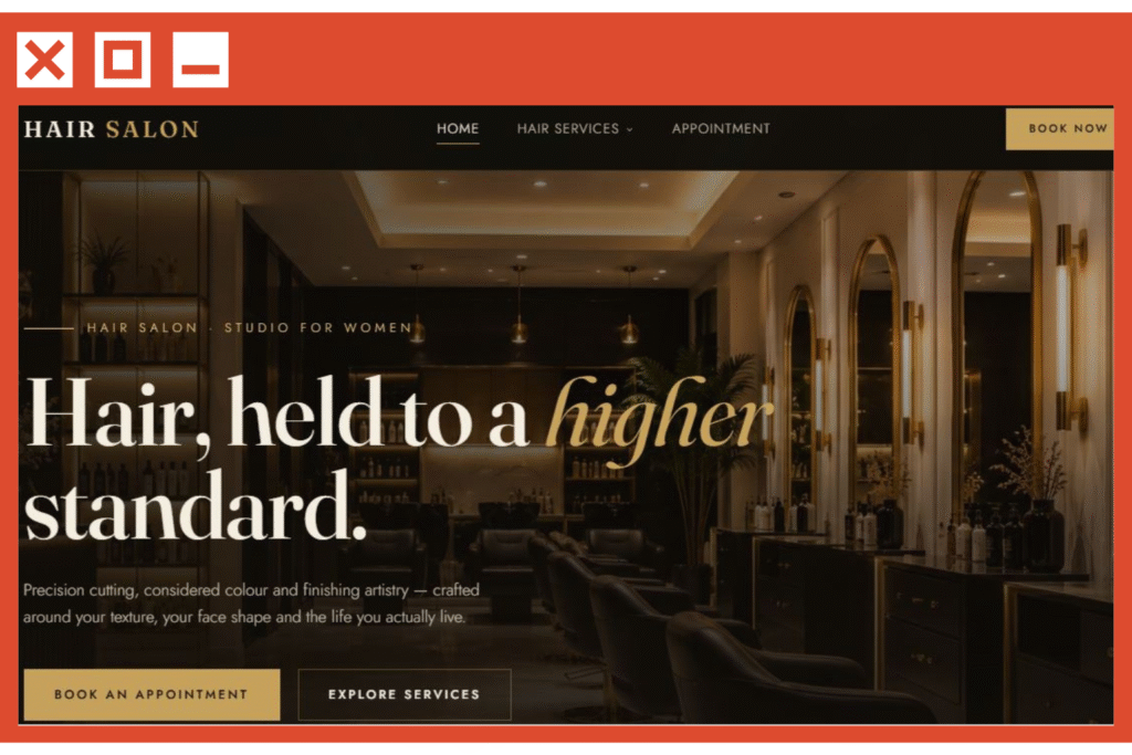Modern Hair Salon Wesbite Template