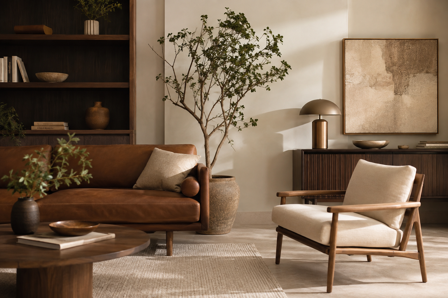 Living room styled with Furniture pieces