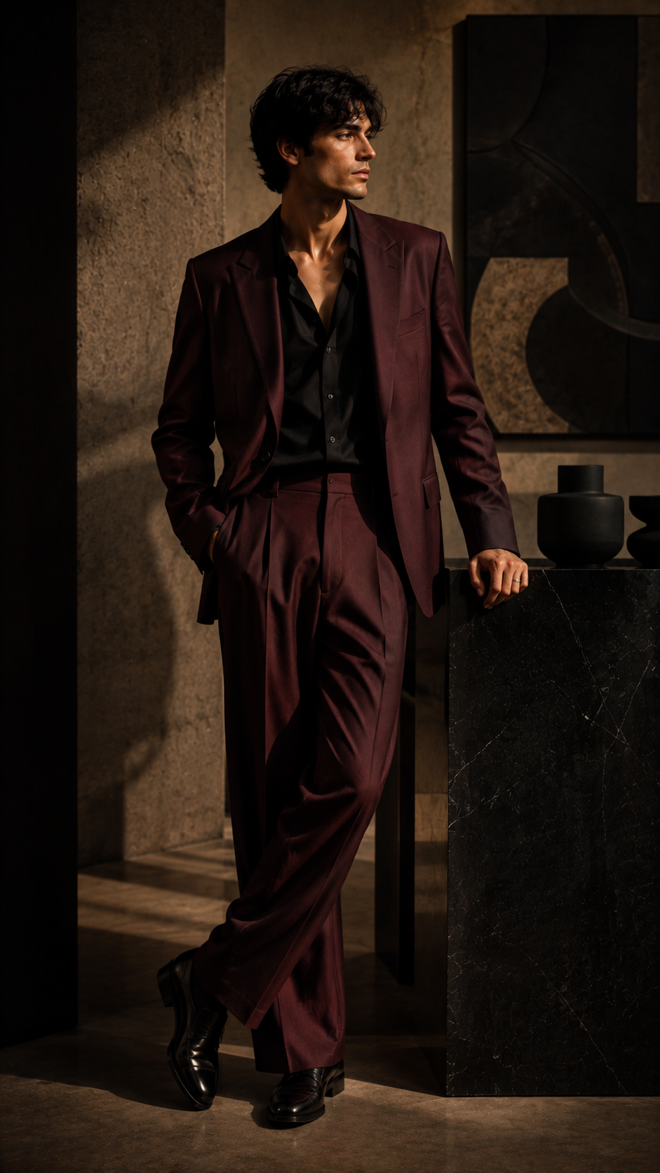 Bold statement styling in red.