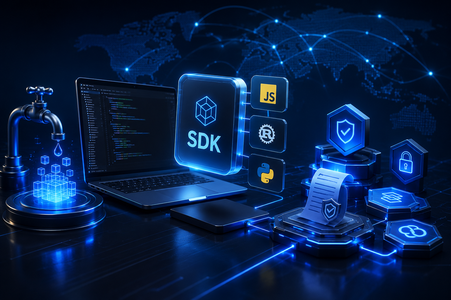 Abstract representation of digital assets and tokens
