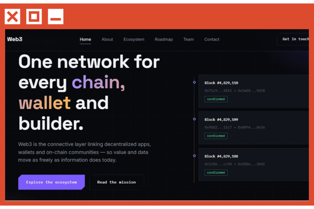 Responsive Web3 website template