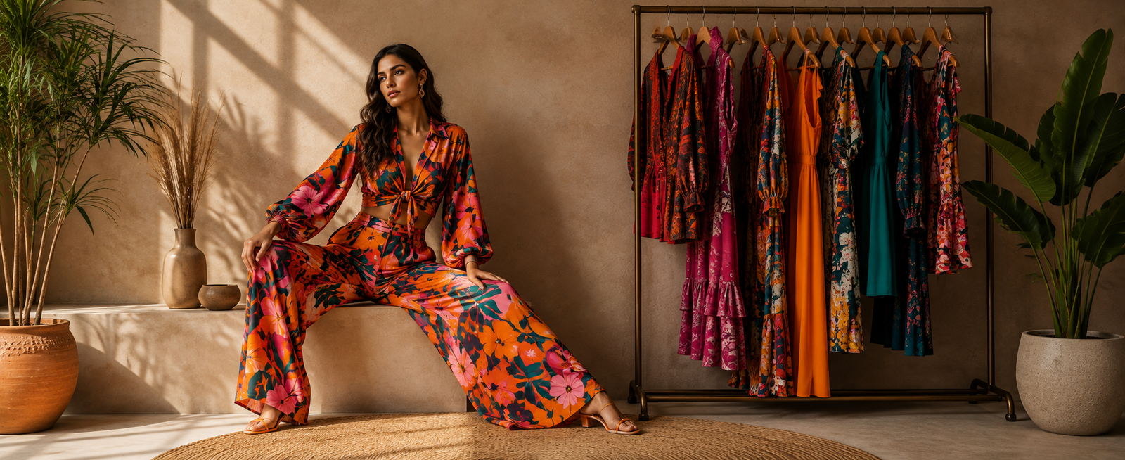 Womenswear editorial campaign image.
