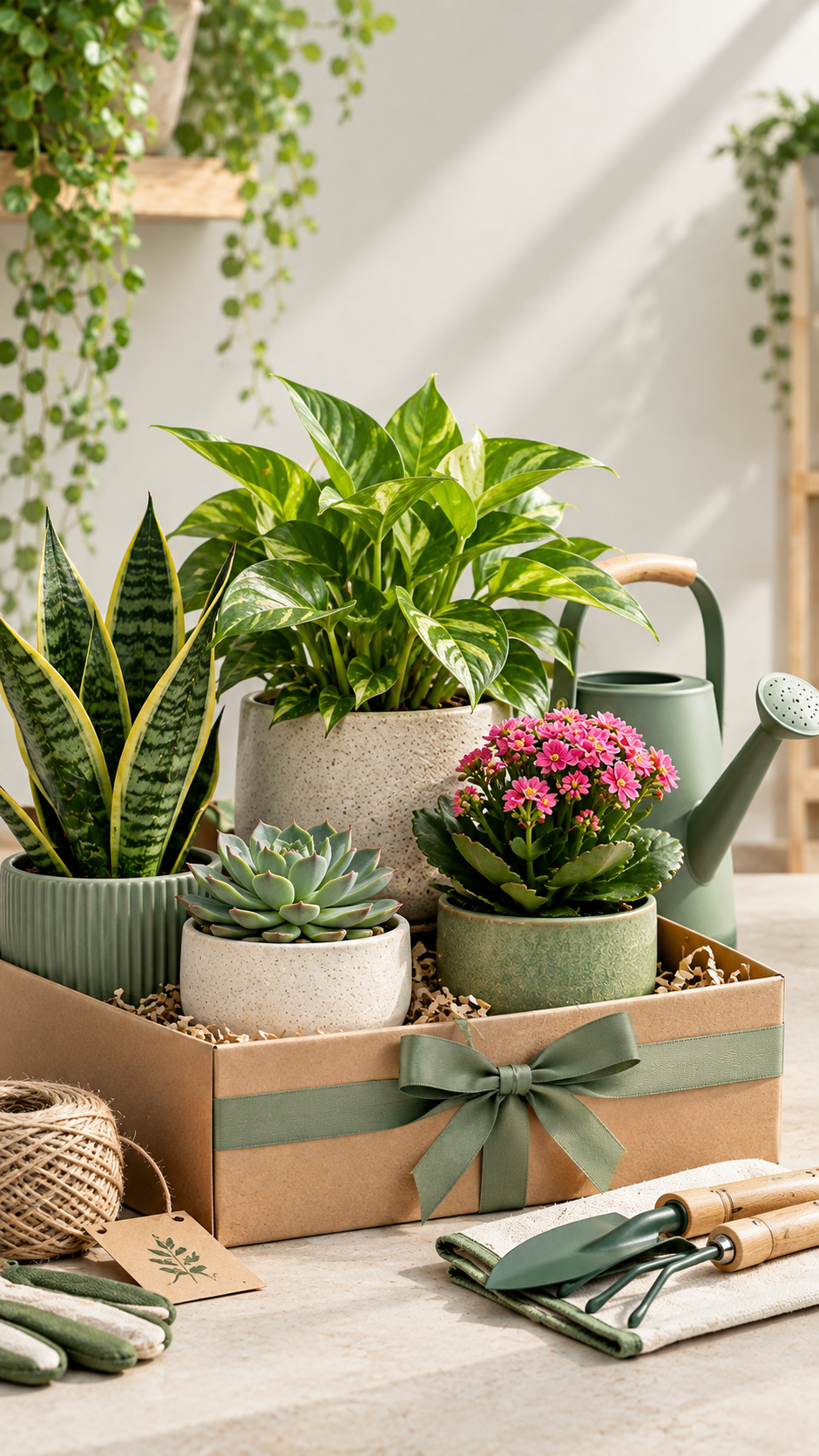 Cactus in a minimal beige and white pot