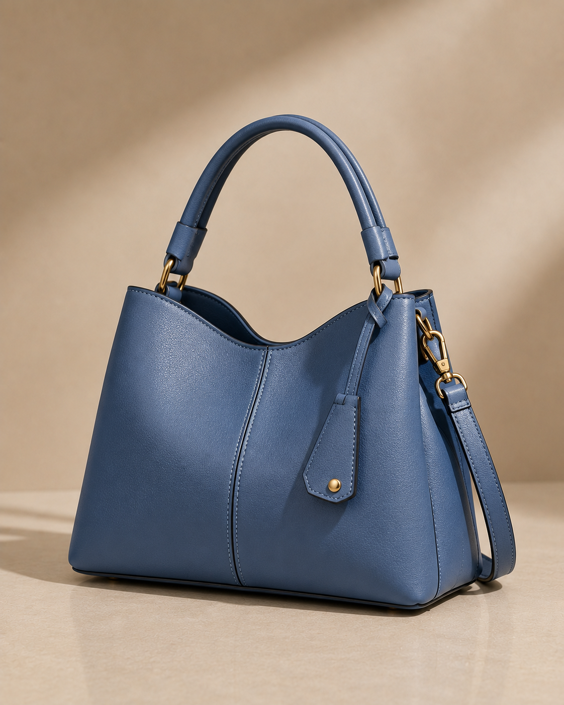 Handbags category, brown leather tote