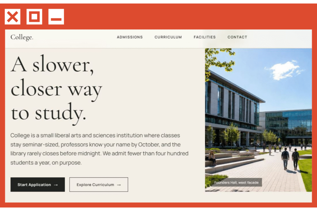 Responsive college website template with admission and learning sections.