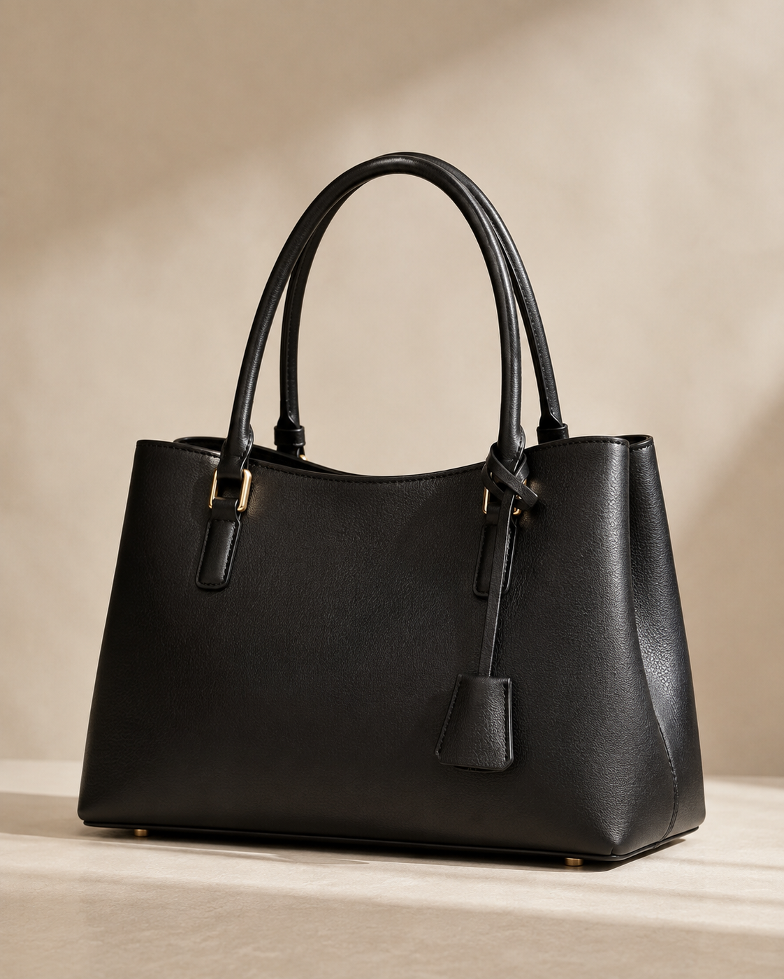 The Field Tote, brown leather tote bag with a long strap