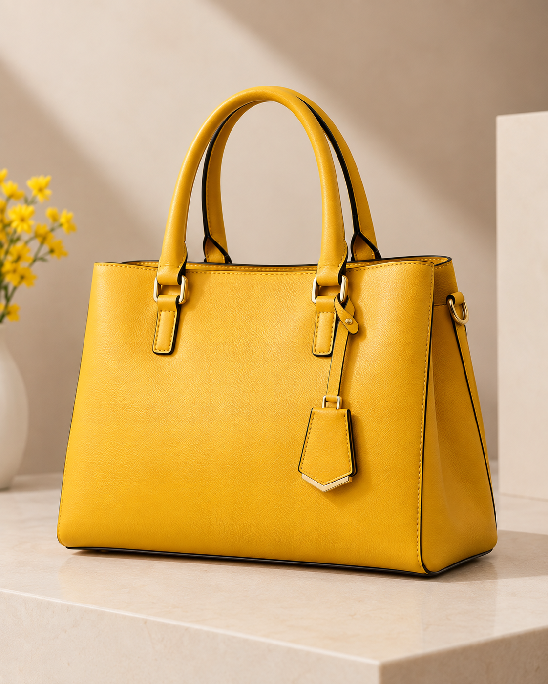 The Everyday Tote, rose leather handbag