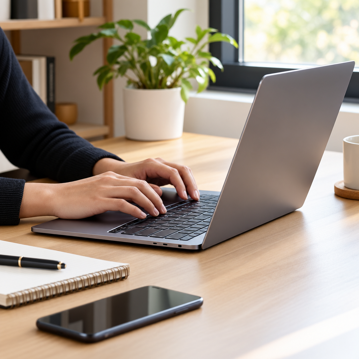 Laptop workspace photography